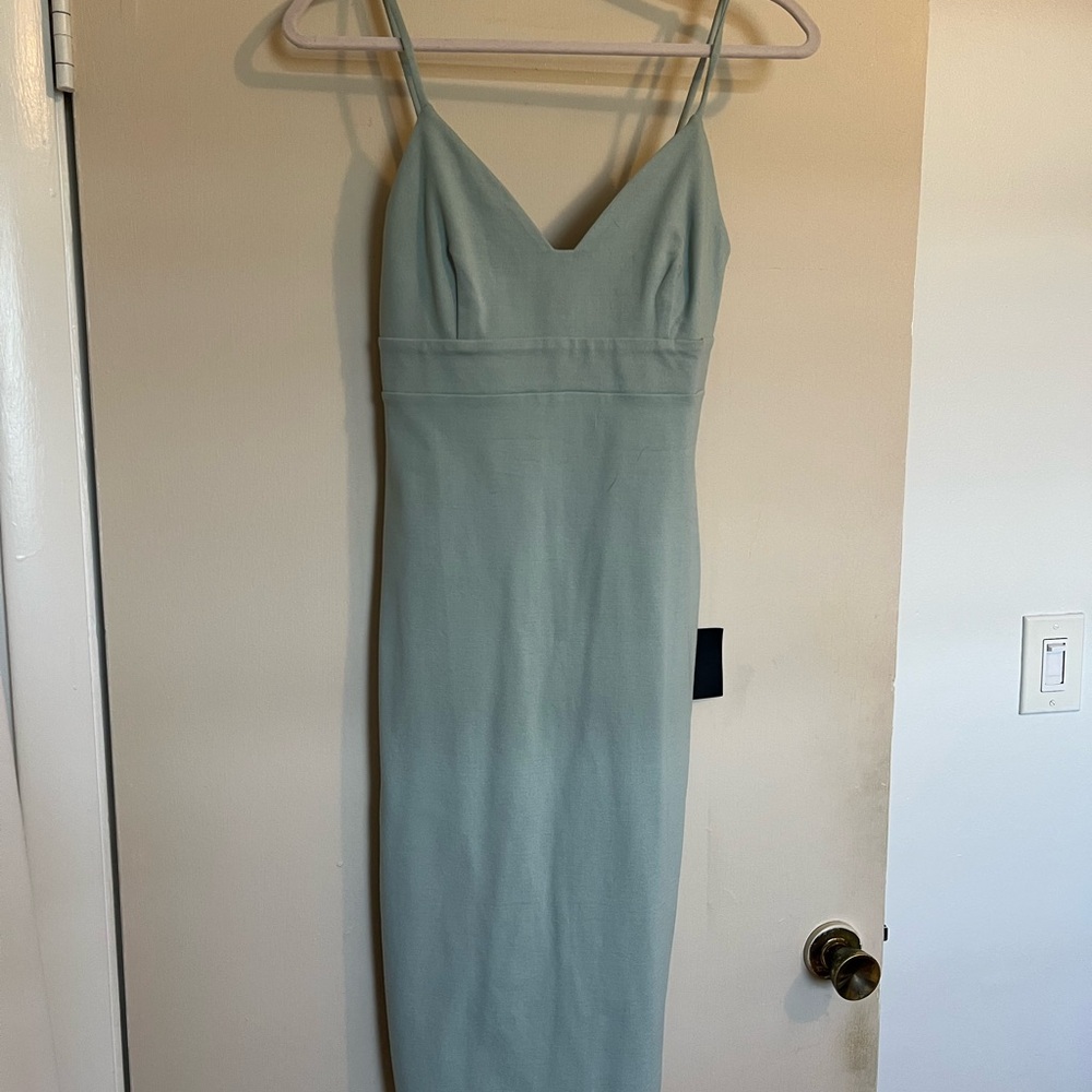 Lulu's Strapless Light Green Dress